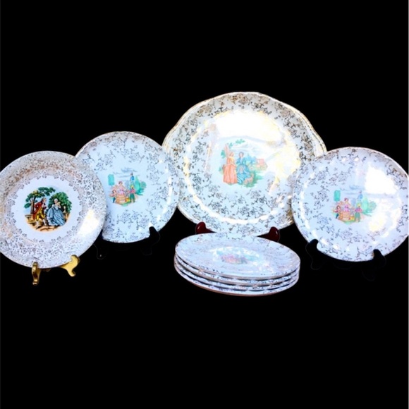 22k Inlay WS George Bolero China- Set Of 8. - Picture 1 of 8